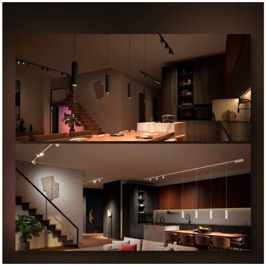 Philips - Точковий LED RGB світильник з регулюванням яскравості для трекової системи Hue PERIFO LED RGB/5,2W/24V 2000-6500K