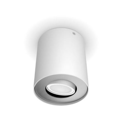 Philips - Точковий LED світильник з регулюванням яскравості Hue PILLAR 1xGU10/4,2W/230V 2200-6500K + пульт дистанційного керування білий