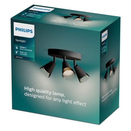 Philips - Точковий світильник CLEFT 3xGU10/5W/230V