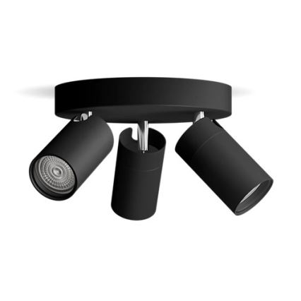 Philips - Точковий світильник для ванної кімнати IDRIS 3xGU10/5W/230V IP44 чорний