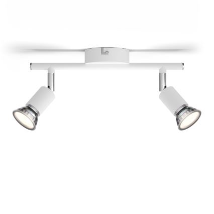 Philips - Точковий світильник 2xGU10/50W/230V білий