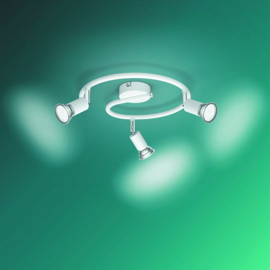 Philips - Точковий світильник 3xGU10/50W/230V білий