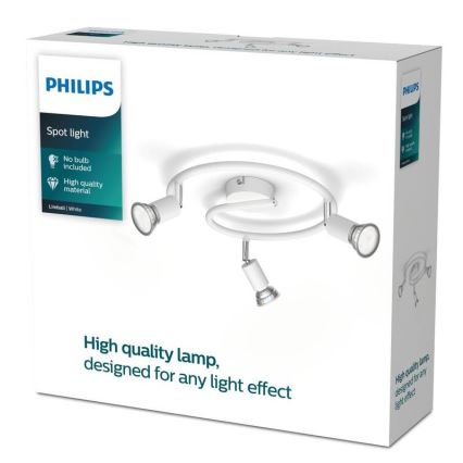Philips - Точковий світильник 3xGU10/50W/230V білий