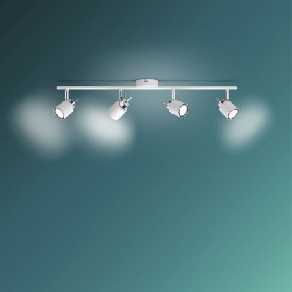 Philips - Точковий світильник 4xGU10/35W/230V білий