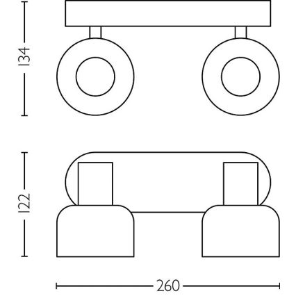 Philips - Точковий світильник SLEET 2xE14/25W/230V