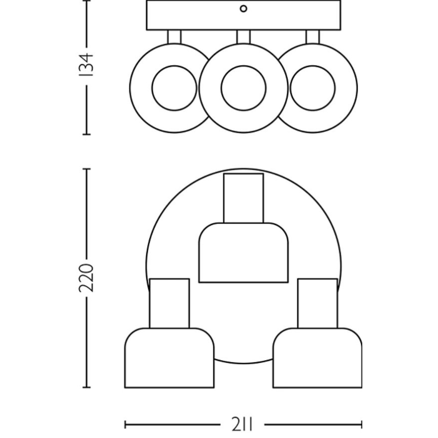 Philips - Точковий світильник SLEET 3xE14/25W/230V