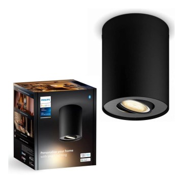 Philips - Точковий LED світильник з регулюванням яскравості Hue PILLAR 1xGU10/4,2W/230V 2200-6500K чорний