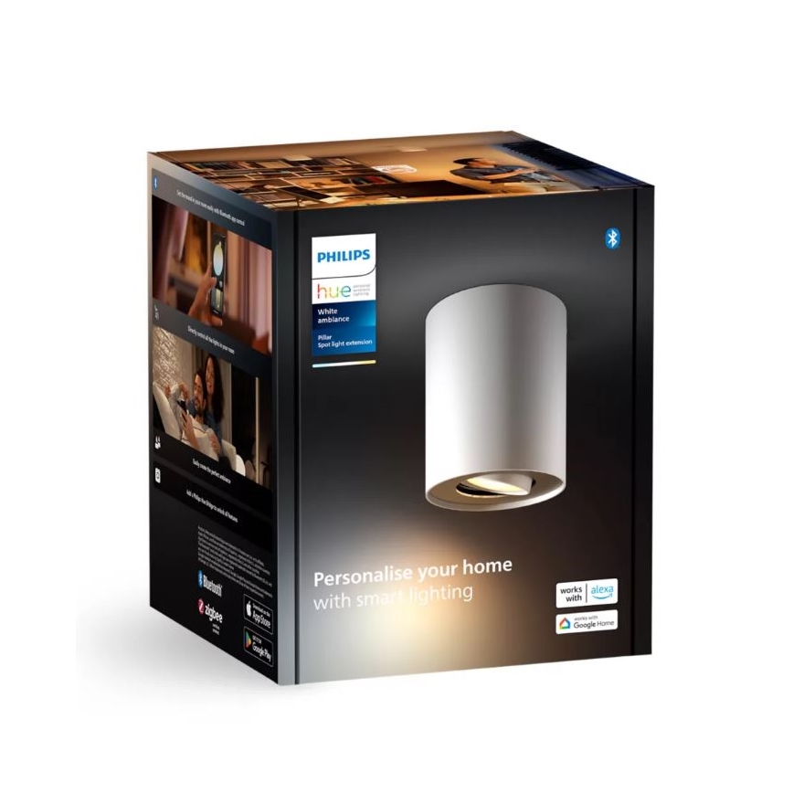 Philips - Точковий LED світильник з регулюванням яскравості Hue PILLAR 1xGU10/4,2W/230V 2200-6500K білий