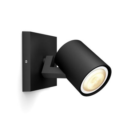 Philips - Точковий LED світильник з регулюванням яскравості Hue RUNNER 1xGU10/4,2W/230V 2200-6500K + пульт дистанційного керування чорний
