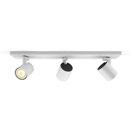 Philips - Точковий LED світильник з регулюванням яскравості Hue RUNNER 3xGU10/4,2W/230V 2200-6500K + пульт дистанційного керування білий
