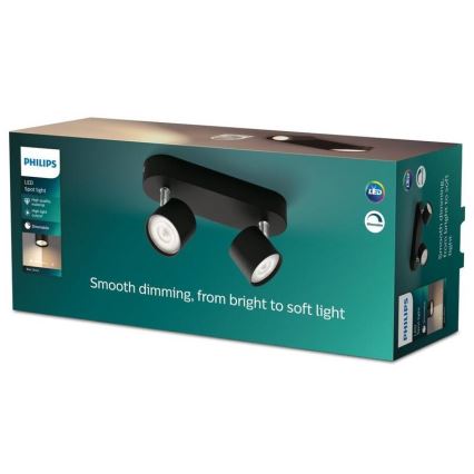 Philips - Точковий LED світильник з регулюванням яскравості 2xLED/4,5W/230V
