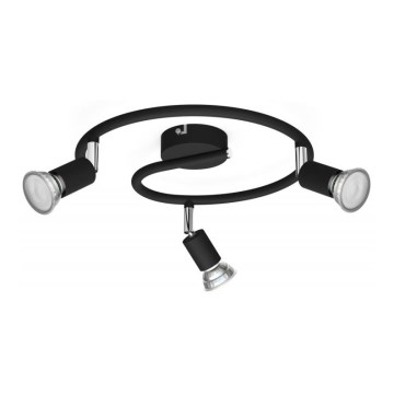 Philips - Точковий світильник 3xGU10/50W/230V чорний