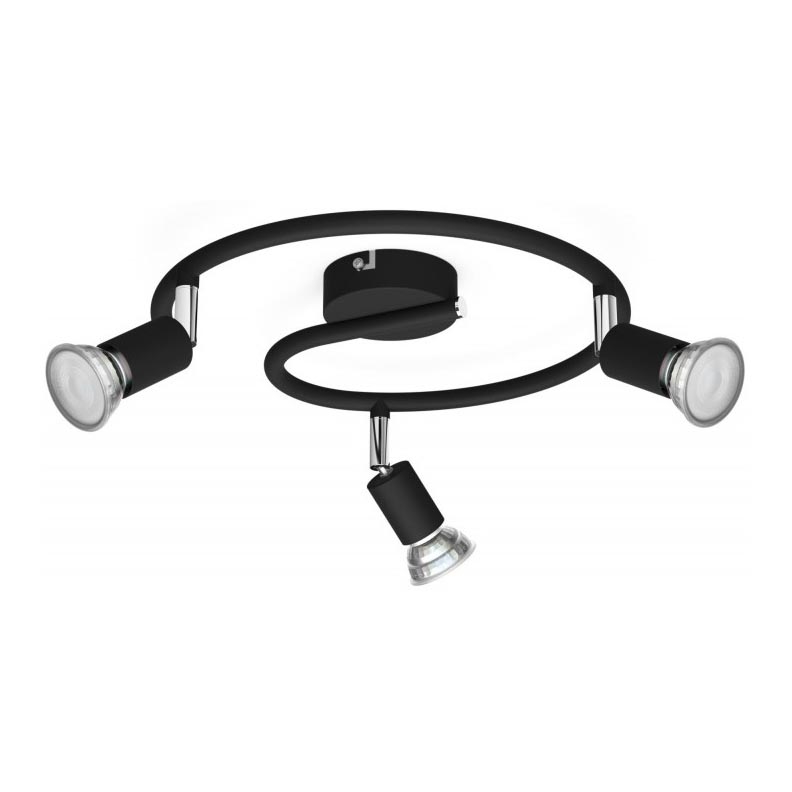 Philips - Точковий світильник 3xGU10/50W/230V чорний