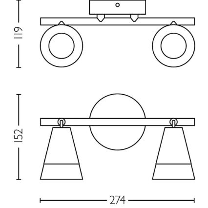 Philips - Точковий світильник CLEFT 2xGU10/5W/230V