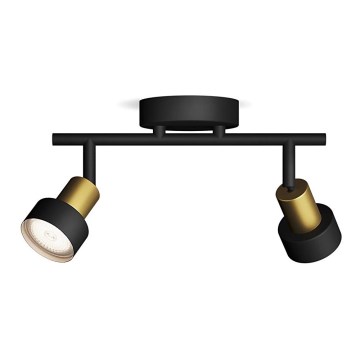 Philips - Точковий світильник CONDUIT 2xGU10/5W/230V чорний/латунь