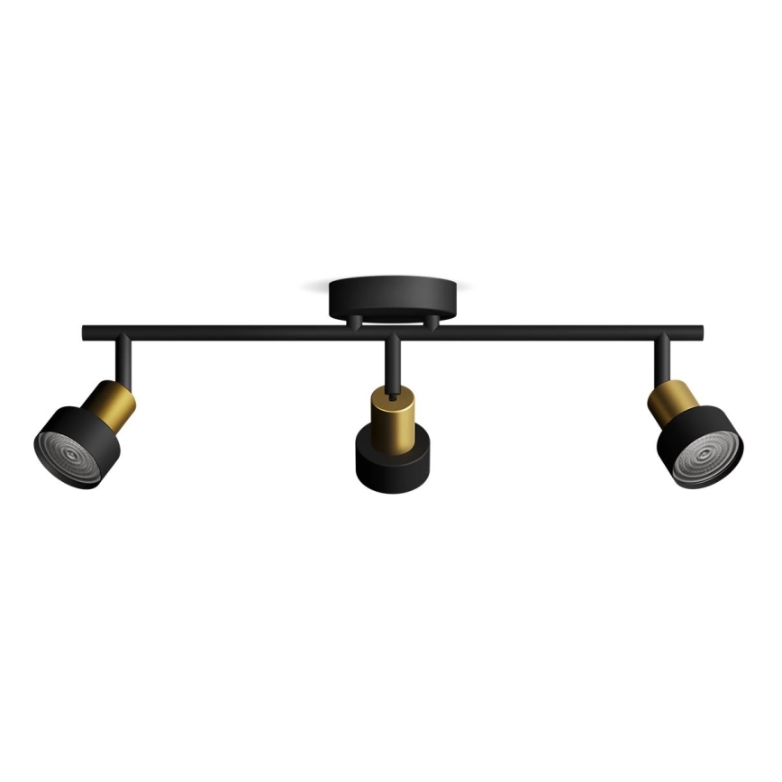 Philips - Точковий світильник CONDUIT 3xGU10/5W/230V чорний/латунь