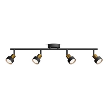 Philips - Точковий світильник CONDUIT 4xGU10/5W/230V чорний/латунь