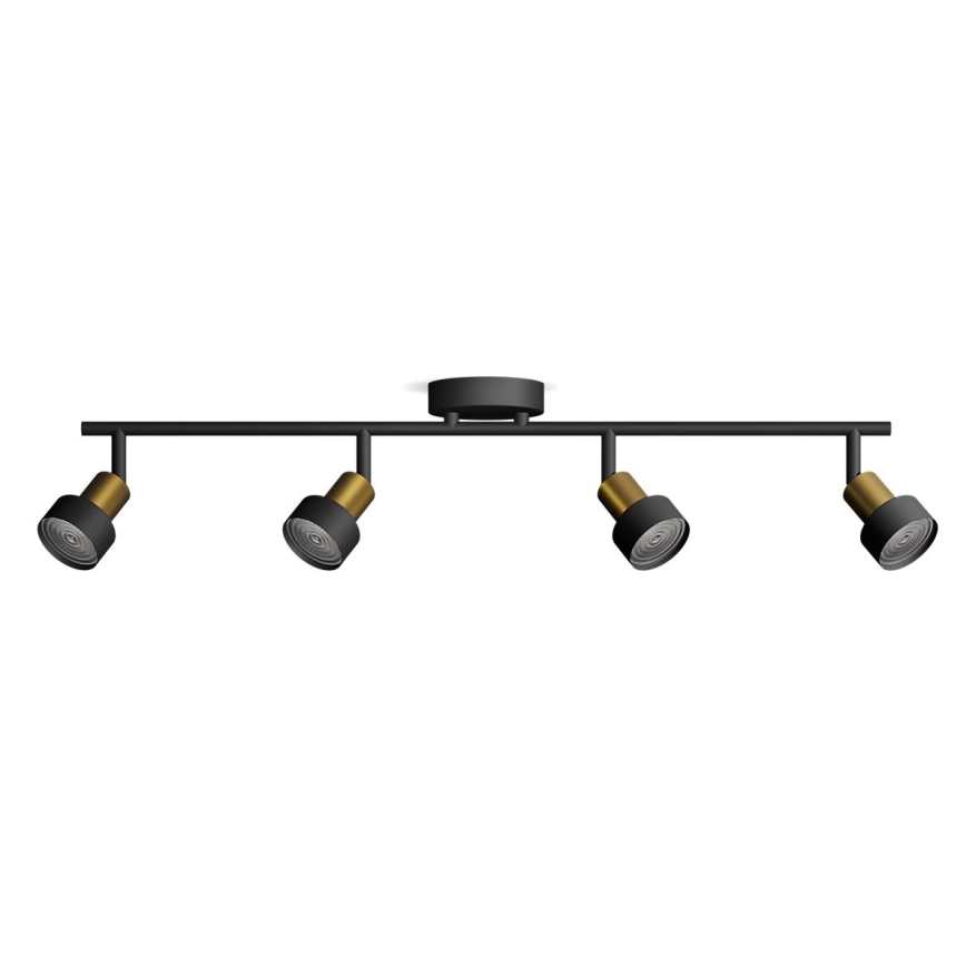 Philips - Точковий світильник CONDUIT 4xGU10/5W/230V чорний/латунь