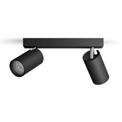 Philips - Точковий світильник для ванної кімнати IDRIS 2xGU10/5W/230V IP44 чорний