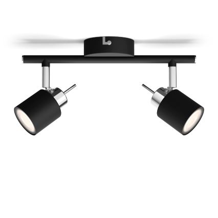 Philips - Точковий світильник 2xGU10/35W/230V чорний
