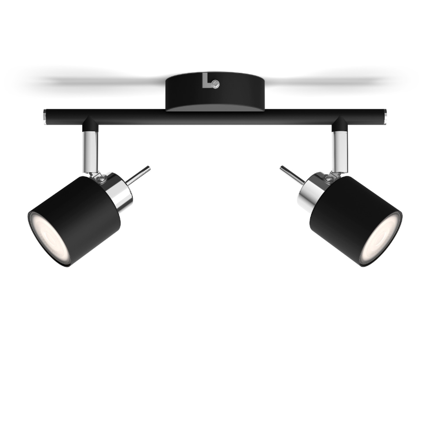Philips - Точковий світильник 2xGU10/35W/230V чорний