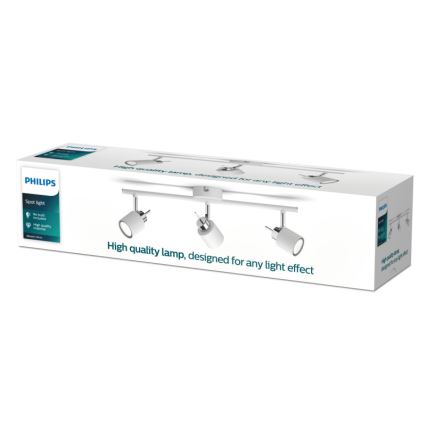 Philips - Точковий світильник 3xGU10/35W/230V білий