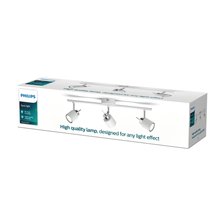 Philips - Точковий світильник 3xGU10/35W/230V білий