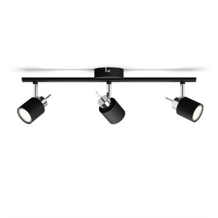 Philips - Точковий світильник 3xGU10/35W/230V чорний