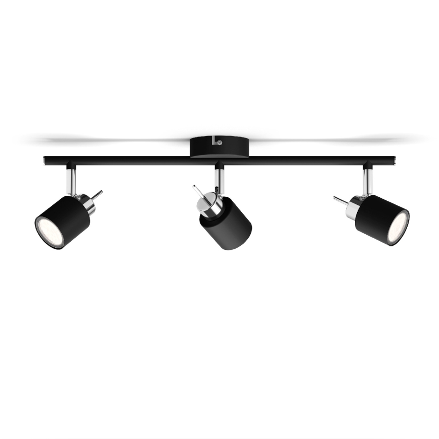 Philips - Точковий світильник 3xGU10/35W/230V чорний