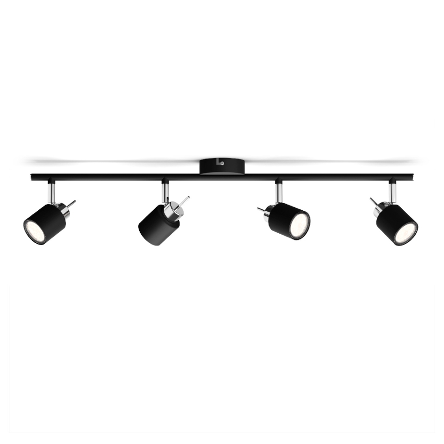 Philips - Точковий світильник 4xGU10/35W/230V чорний
