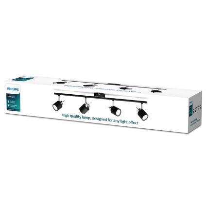 Philips - Точковий світильник 4xGU10/35W/230V чорний