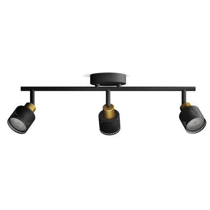 Philips - Точковий світильник NIALL 3xGU10/5W/230V чорний/латунь