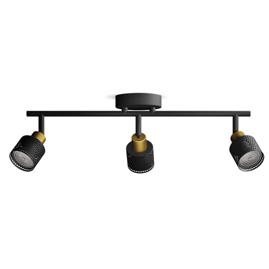 Philips - Точковий світильник NIALL 3xGU10/5W/230V чорний/латунь
