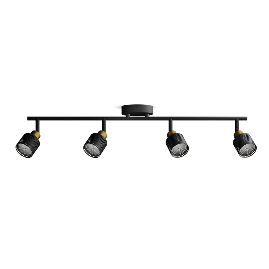 Philips - Точковий світильник NIALL 4xGU10/5W/230V чорний/латунь