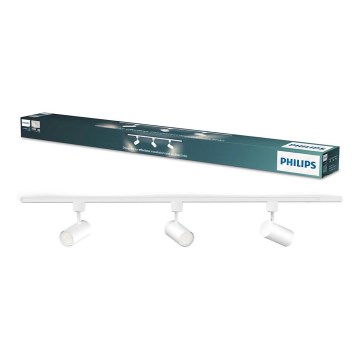Philips - Трековий світильник для шинної системи EASYLINK 3xGU10/7W/230V 1m білий
