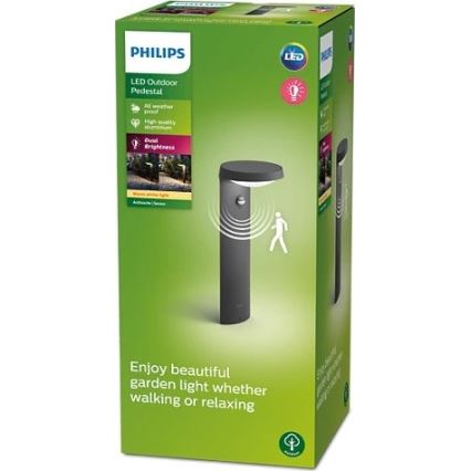 Philips - Светодиодный уличный светильник с датчиком LED/9Вт/230В 2700К IP44