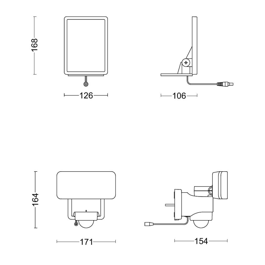 Philips - Світильник на сонячній батареї з LED, датчиком руху та сутінковим сенсором TYLUS LED/6W/3,7V 2600 mAh 3000K IP44