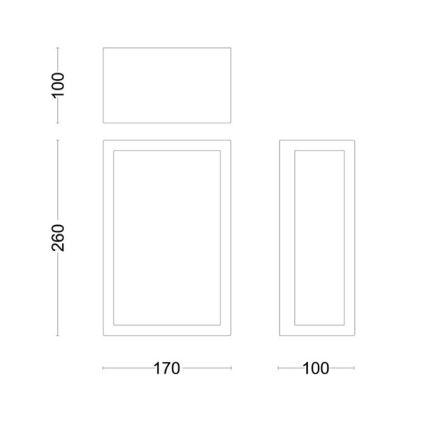 Philips - Уличный настенный светильник ALZOR 1xE27/25W/230V IP44