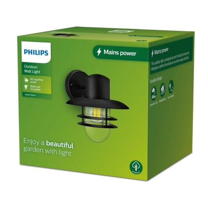 Philips - Уличный настенный светильник INYMA 1xE27/25W/230V IP44
