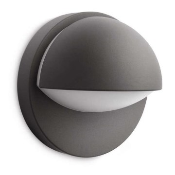 Philips - Уличный настенный светильник JUNE 1xE27/12W/230V IP44 антрацит