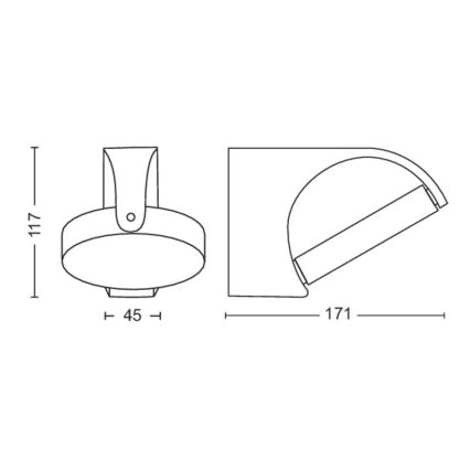 Philips - Уличный светодиодный настенный светильник LED/7W/230V 2700K IP44