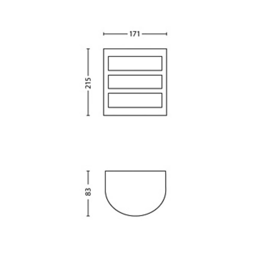 Philips - Уличный светодиодный настенный светильник PYTHON LED/3,8W/230V IP44