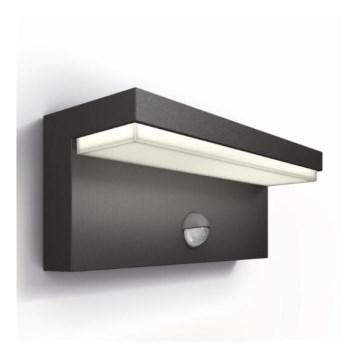 Philips - Уличный светодиодный настенный светильник с датчиком BUSTAN LED/3,8W/230V 2700K IP44