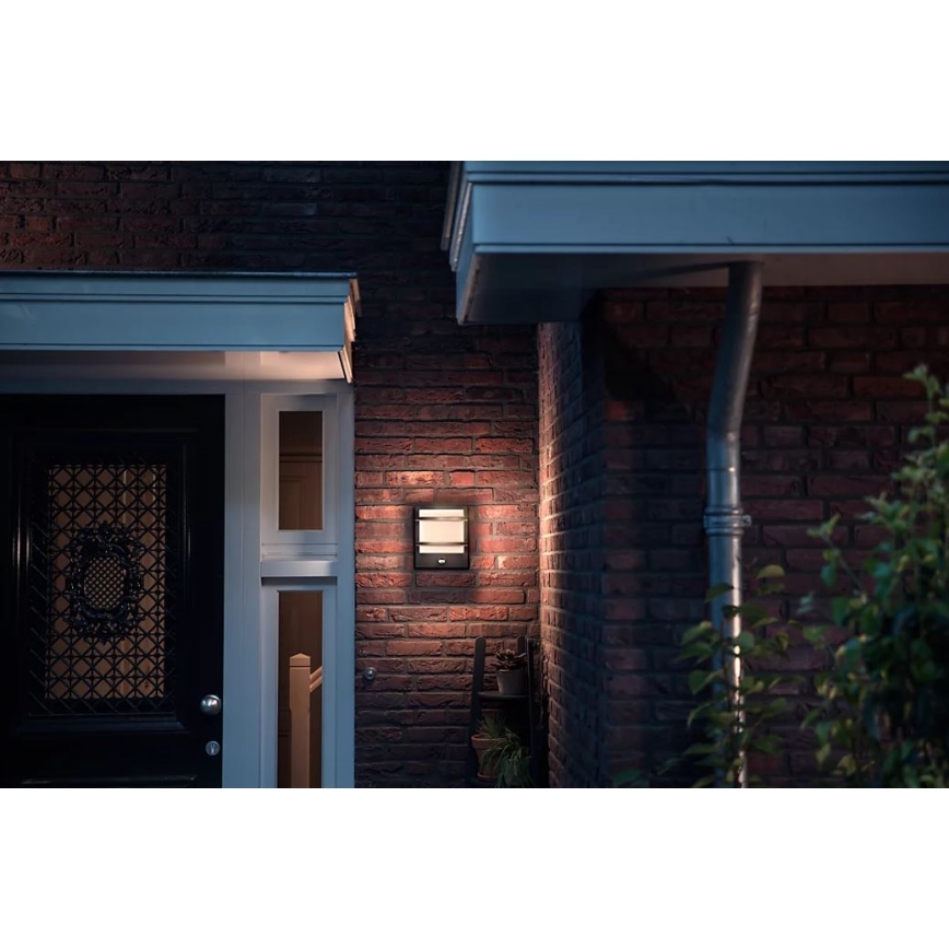 Philips - Уличный светодиодный настенный светильник с датчиком PETRONIA LED/3,8W/230V IP44