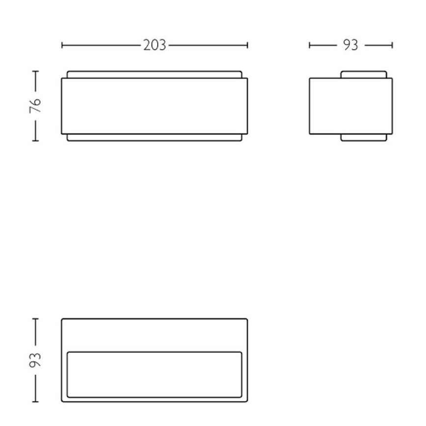 Philips - Уличный светодиодный настенный светильник STRATOSPHERE LED/3,8W/230V 2700K IP44