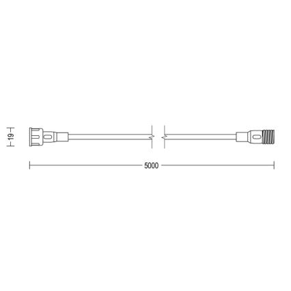 Philips - Уличный удлинитель 5 м IP67