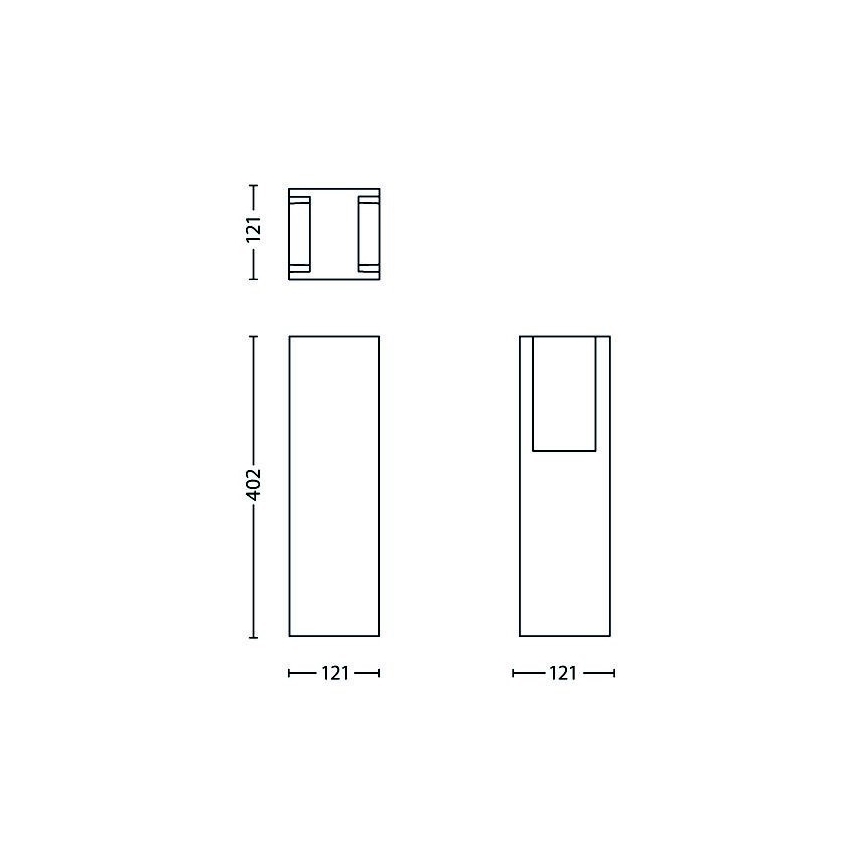 Philips - Уличная лампа BRIDGE 1xE27/14W/230V IP44 40,2 см