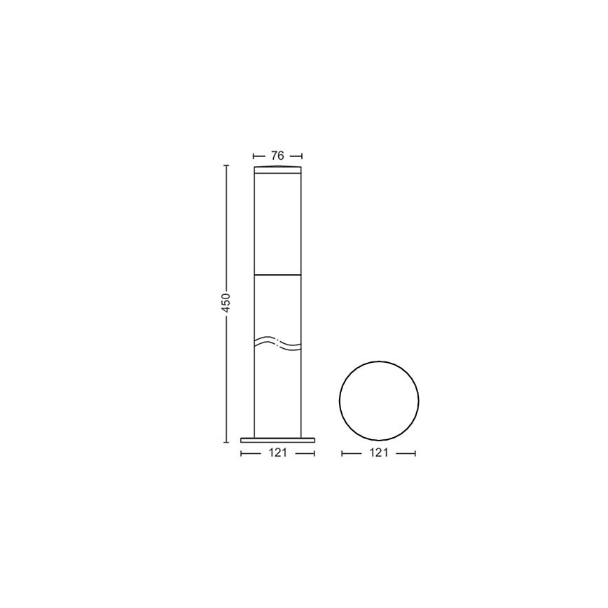 Philips - Уличная лампа 1xE27/20W/230V 45 см IP44