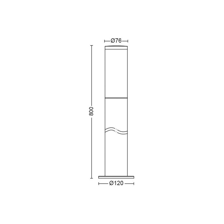 Philips - Уличная лампа 1xE27/20W/230V 80 см IP44