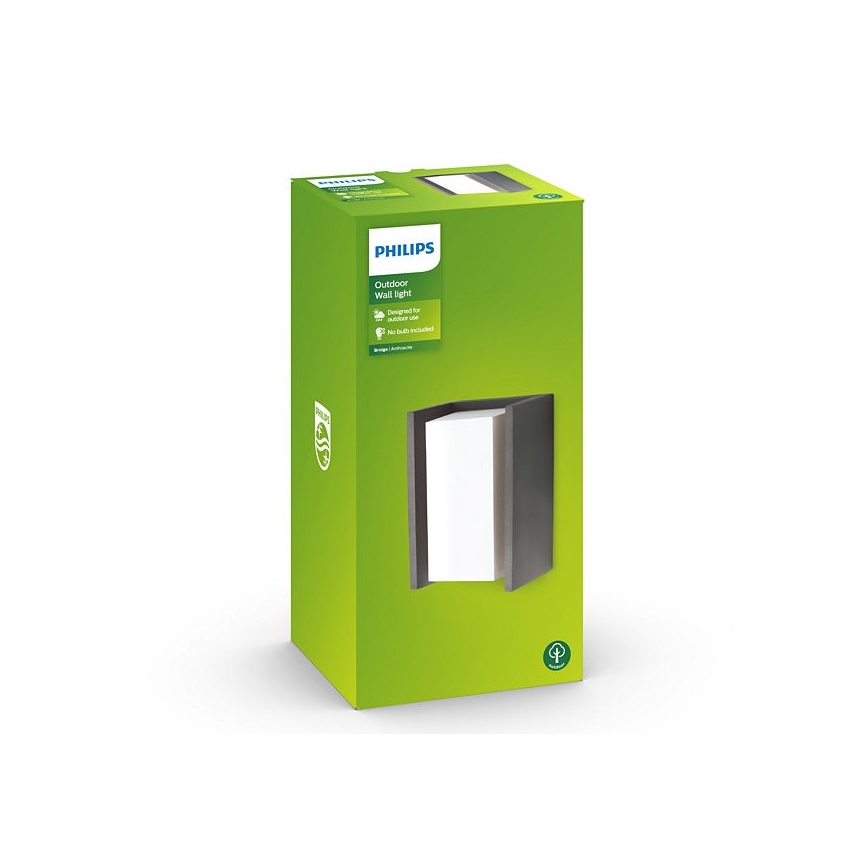 Philips - Уличный настенный светильник BRIDGE 1xE27/15W/230V IP44